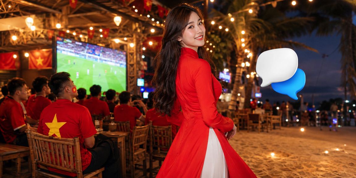 Cảnh quan Hà Nội với nét truyền thống áo dài và không khí xổ số, gợi lên văn hóa may mắn của người Việt