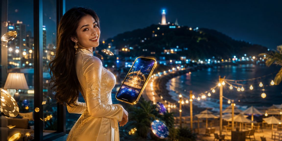 Phụ nữ Việt Nam trong trang phục áo dài thưởng thức giải trí casino tại Vũng Tàu